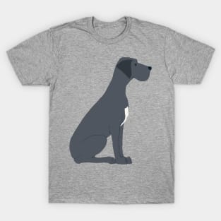 Black Great Dane Dog T-Shirt